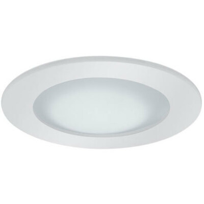 3'' in Round Line/Low Voltage White Shower Trim- With Frosted Glass (6 Pack)