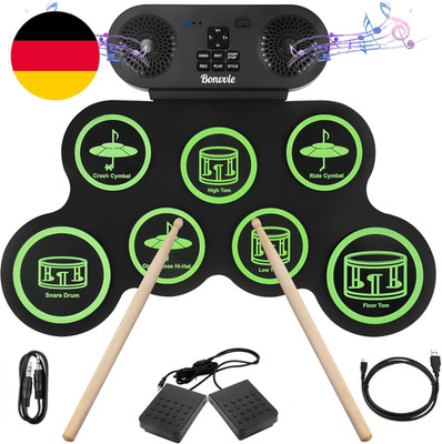 Wiederaufladbare Elektronisches Schlagzeug E-Drum Kit,  Roll up Digitales Schlag