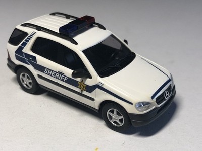 2 INCH 1998 Mercedes-Benz ML320 Sheriff Busch 1/87 H0 Plastic MINT Loose