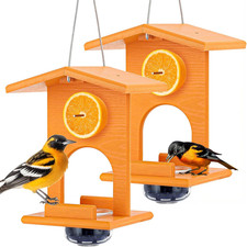Oriole Feeders for Outdoors Hanging,All-In-One Recycled Plastic Oriole Feeder wi