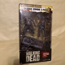 AMC The Walking Dead Bloody Zombie 3 Pack Set Mcfarlane Toys NIB series 2