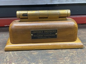 Lawrence Brothers Ball Bearing Oilite Hinge CutAway Hardware Display Sterling IL