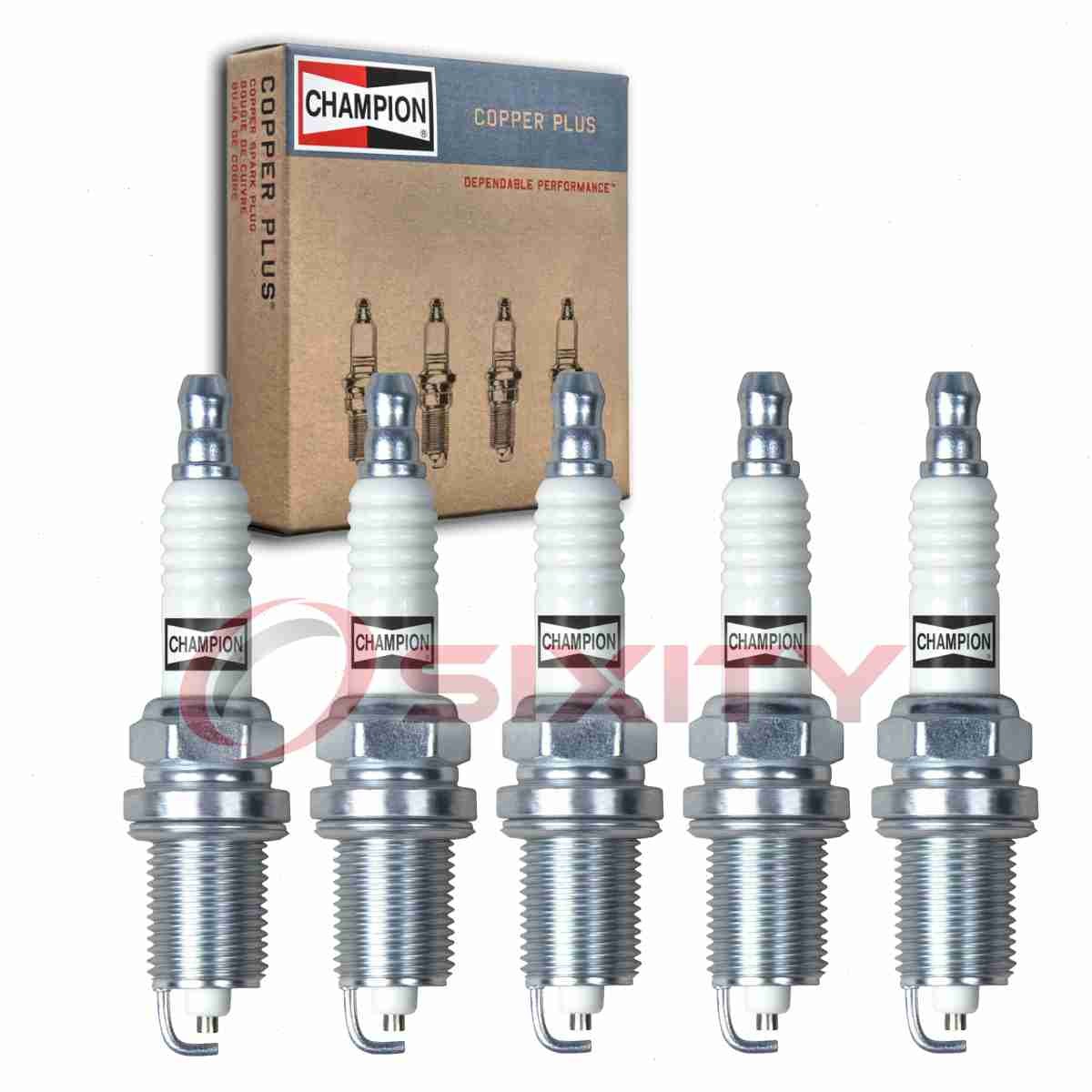 5 pc Champion Copper Plus Spark Plugs for 1992-1994 Acura Vigor 2.5L L5 vx