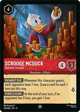 Disney Lorcana Winterspell - 124 Scrooge McDuck, Ebenezer, Super Rare Non Foil