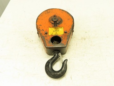 2 Ton Single Sheave Crane Hoist Swivel Hook Snatch Block 4000 Lb Load