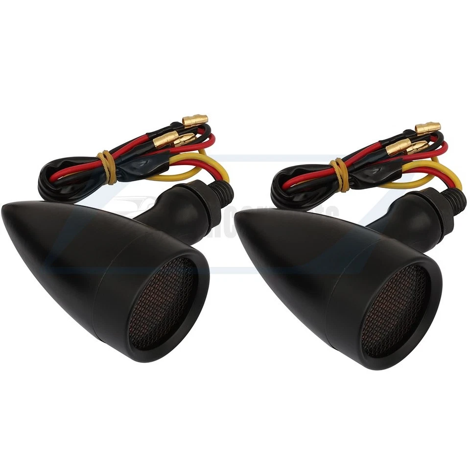 2x Luz trasera LED de freno de bala/señal de giro para motocicleta para Bobber Café Foto 4 de 4