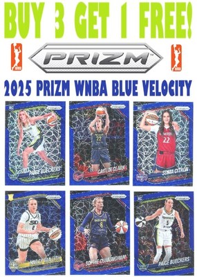 2025 Panini Prizm WNBA BLUE VELOCITY (BUY 3 GET 1 FREE) You Pick/Choose