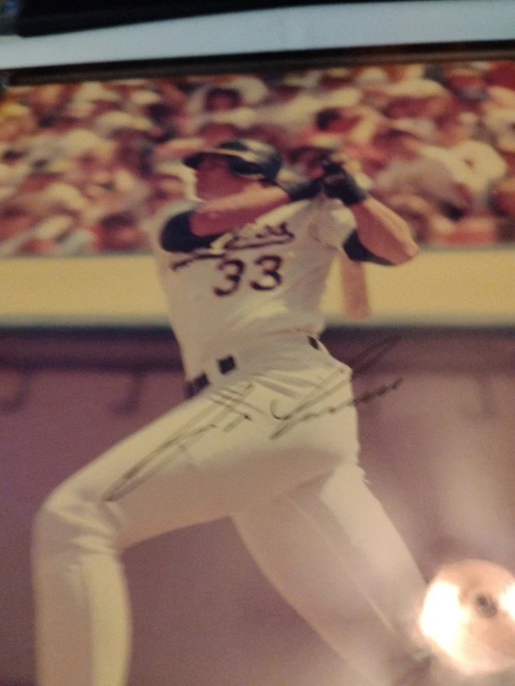 Oakland Athletics A's Jose Canseco Signed Autographed 8x10 Photo Framed Vtg - Image 3 of 4