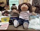 LOT 2 Vintage 1982 Cabbage Patch Dolls African American Black Boy & Girl