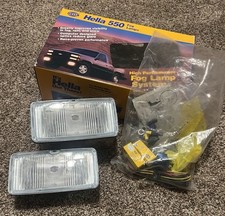 Vintage Made In Germany Hella Comet 550 Fog Lamp Set In Box