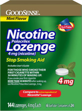 GoodSense Nicotine 4 mg Lozenges, Mint Flavor Stop Smoking Aid, 144 Count