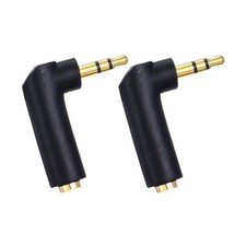 3.5mm Angle Male to Female Audio Adapter, 2 PCS 90 Degree Right Angle Gold-Pl...
