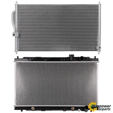 Front Aluminum Radiator & AC Condenser Cooling Kit For 1994-2001 Acura Integra