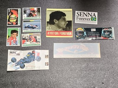 Ayrton Senna related goods Sticker & Card Rare Super Rare F1 Retro