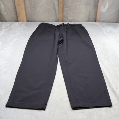 North Face Pants Mens Large Black Belted Hiking Outdoor Trail Rain Wind 34x28
