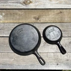 Vintage Wagner Ware 10 1/2” And 6-1/2”  Cast Iron Pan Skillet Made in USA Lot 2