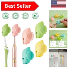 Compact 4-Pack Silicone Toothbrush Covers   Suction  Ventilation for Hygiene