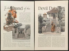 “In the Land of the Devil Dancers” Sri Lanka 1930 Ceylon pictorial Casey Albert