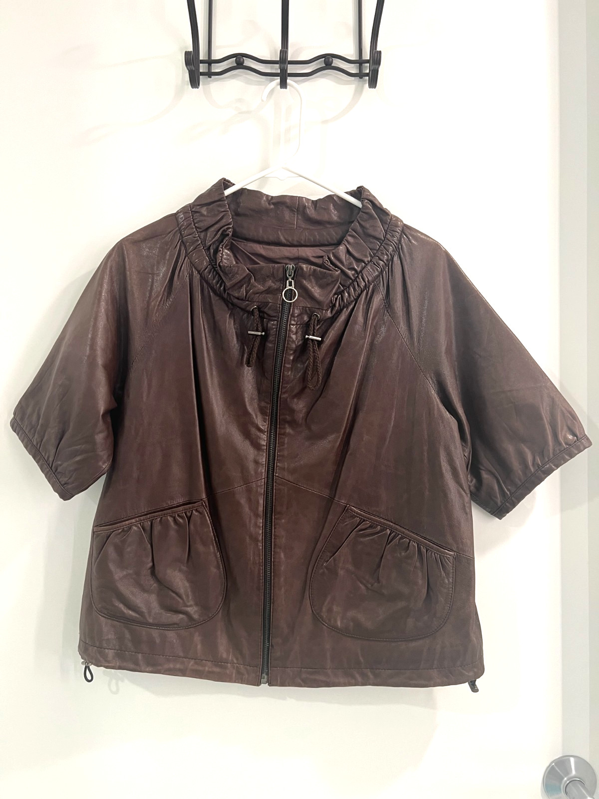 PRISTINE Custom Brown Authentic Lambskin Leather … - image 1