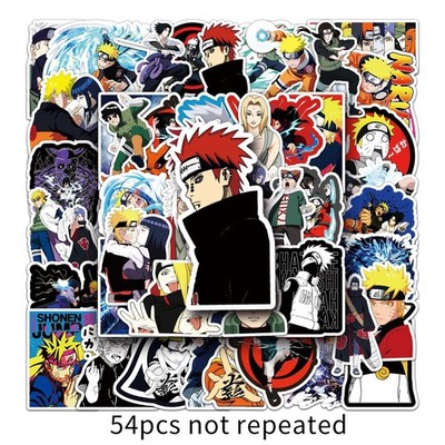Mix 10/50 PCs Naruto Sasuke Itachi Sakura Anime Luggage Sticker - No Duplicate