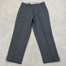 Vintage 60s Oakbrook Drop Loop Rayon Gabardine Pants Slacks Men 36x30 Rockabilly