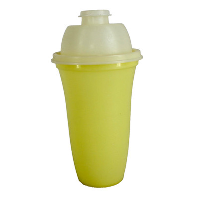 Vtg Tupperware Quick Shake Container Yellow Blender Bottle Cup Lid Insert 844