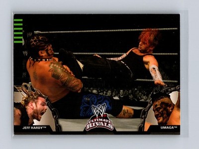 Jeff Hardy vs. Umaga 2008 Topps WWE Ultimate Rivals #19 WWE 011637