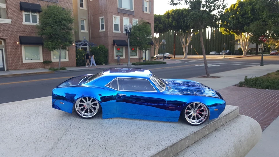 200mm 1/10 CHROME BLUE CAMARO 4Tec-2 HPI RDS DC10 YD2 MST TT02 FZ02 Body Only - Image 4 of 4