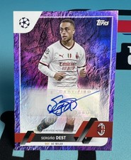 2022-23 Topps Jade Edition Sergino Dest AC Milan USA USMNT Auto Purple 2/15 JSY