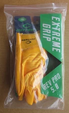 CUTTERS REV PRO 5.0 C-TACK EXTREME GRIP FOOTBALL GLOVES YELLOW GOLD SIZE LARGE