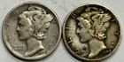 Mercury Dimes - Lot of 2 - 1942 and 1943