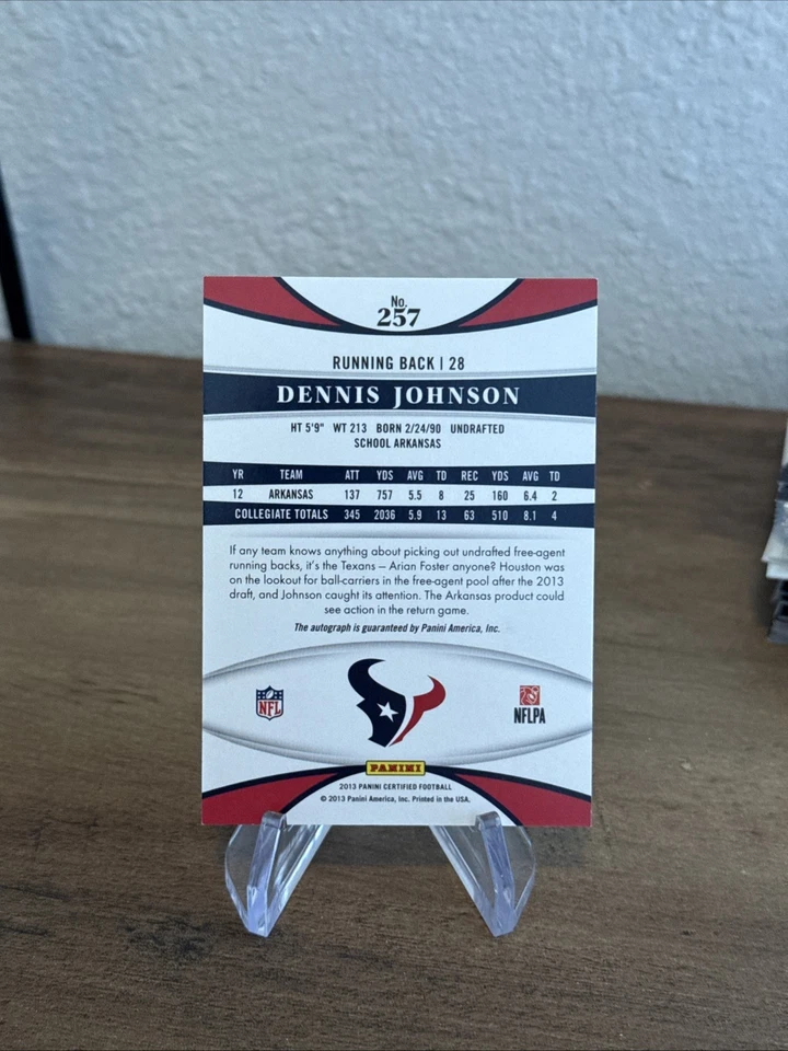 2013 Panini Certified - New Generation Dennis Johnson #257 Mirror Blue - Image 2 of 2