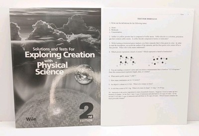 Solutions and Tests for Exploring Creation with Physical Science Curriculum 
