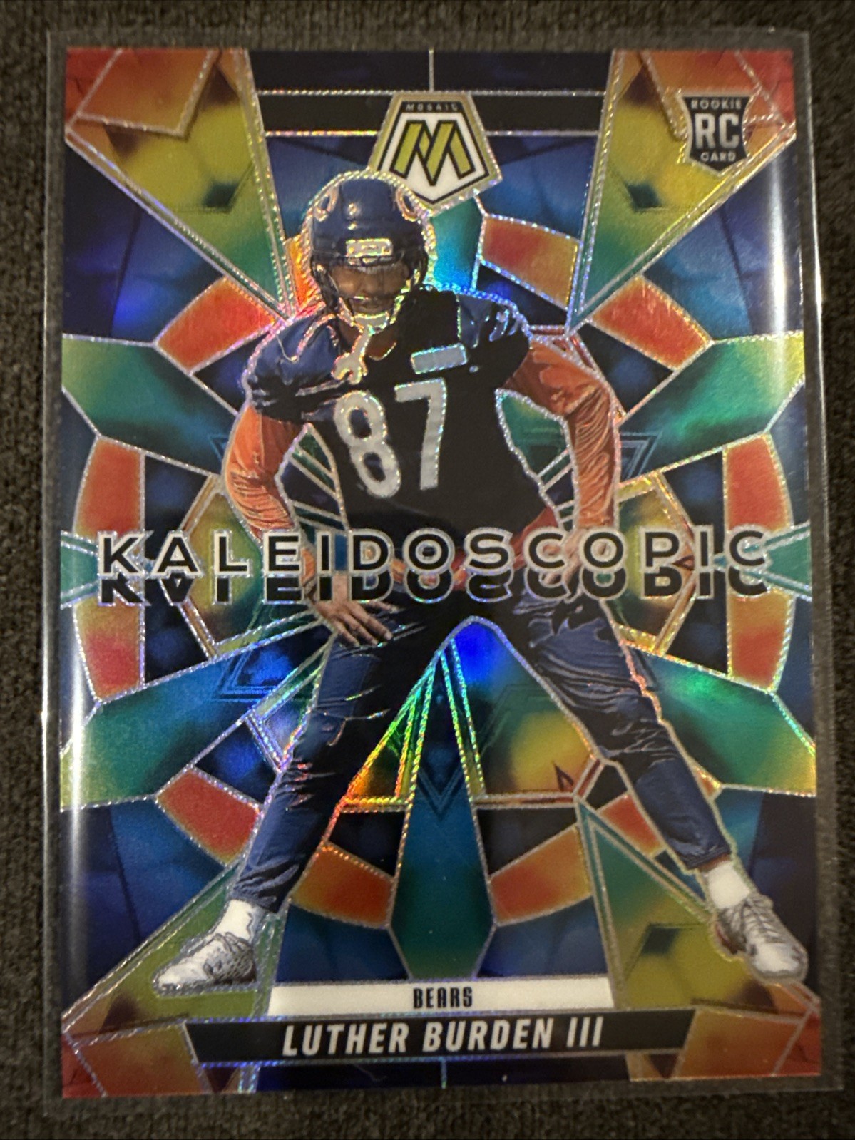 2025 Panini Mosaic LUTHER BURDEN III Kaleidoscopic SP Case Hit (RC) Bears Rookie