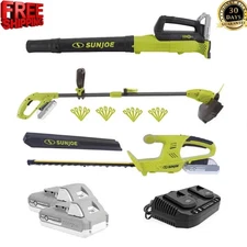 Sun Joe 24V Cordless 3-Tool Garden Combo Kit: Hedger, Trimmer & Leaf Blower