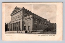 Boston MA-Massachusetts, Symphony Hall, Antique Vintage Souvenir Postcard