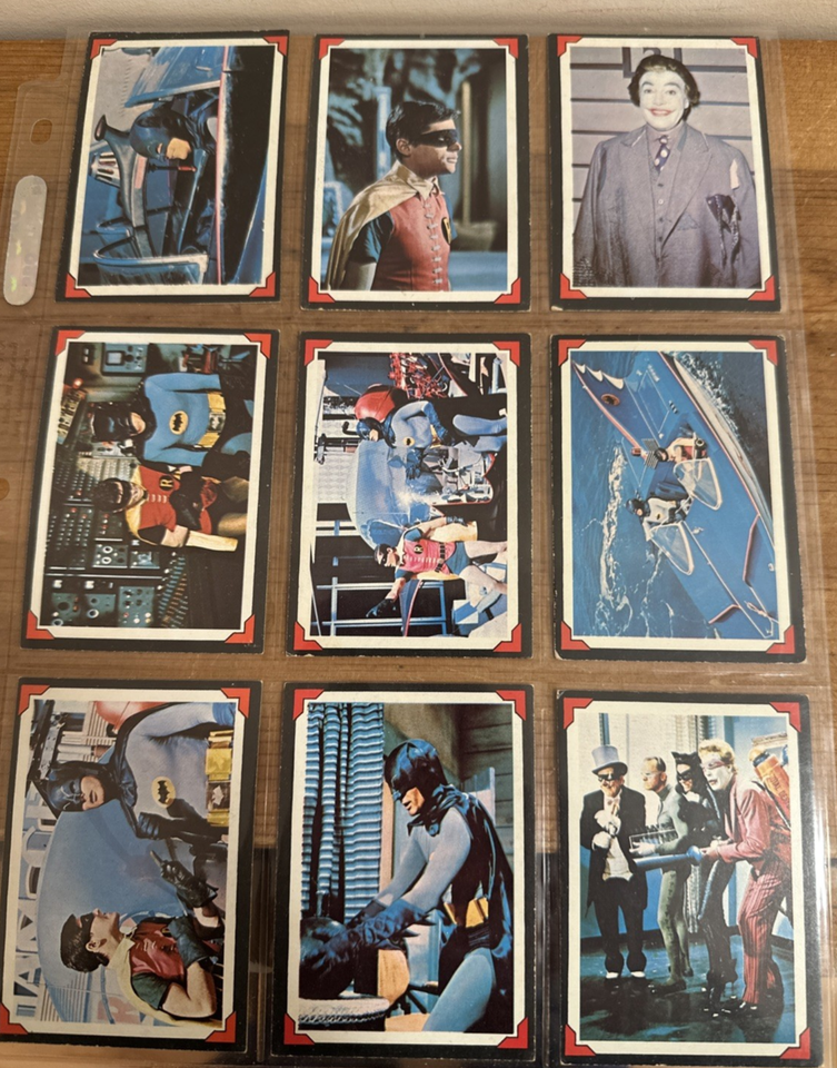 Batman 1966 Topps Trading Cards Riddler Back Complete Set 38/38 w ...