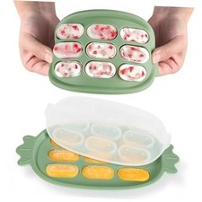 Baby Popsicle Mold - Baby Food Maker Breastmilk Teething Freezer Tray Green