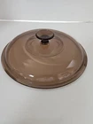 Pyrex V-33-C Amber 9 1/4” Replacement Lid Corning Ware Lid Only