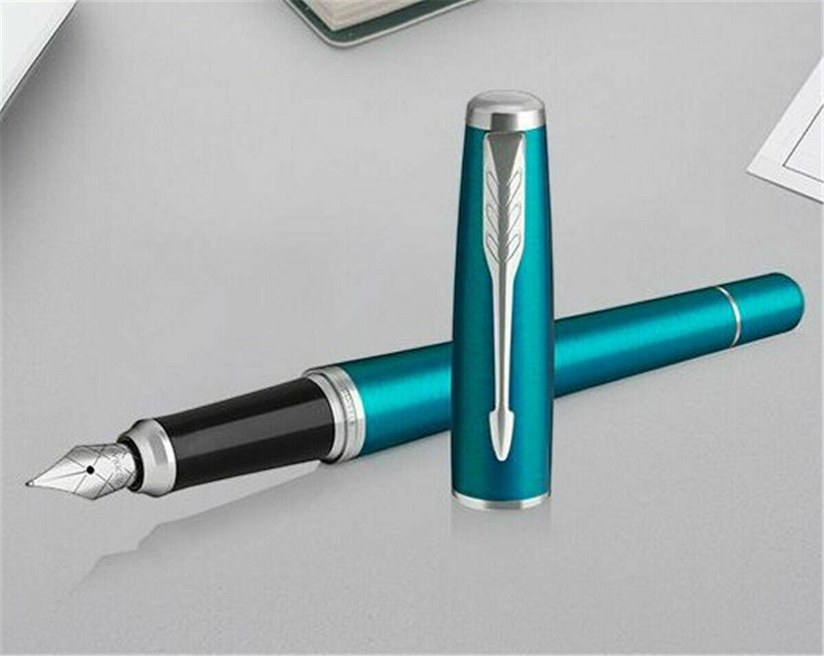 Good Blue/White Clip Parker Urban Series Fine (F) Nib Fountain Pen No Box
