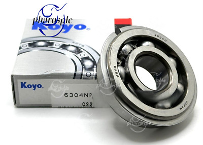 KOYO 6304 NR DEEP GROOVE BALL BEARING, OPEN TYPE + SNAP RING 20x52x15mm