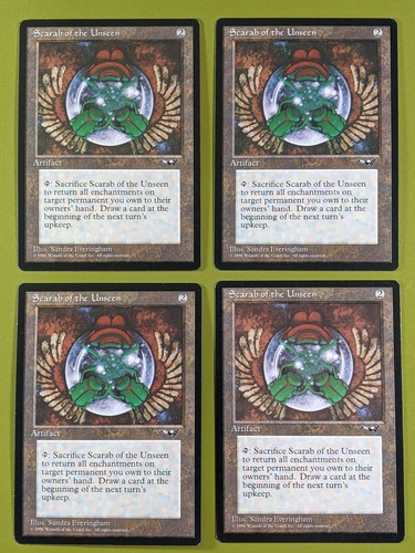 Scarab of the Unseen x4 Alliances 4x Playset Magic the Gathering MTG