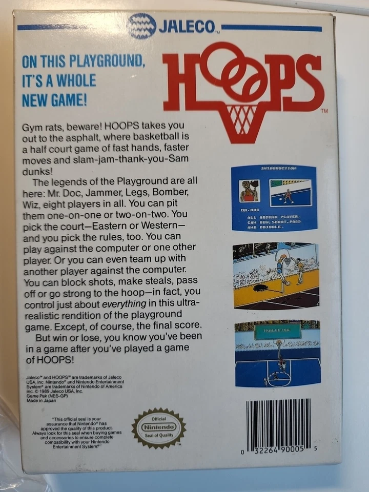 Nintendo NES Hoops (1989) New orig. 1989  - Image 2 of 3