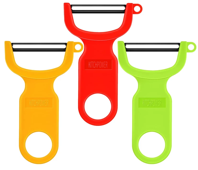 Original Vegetable Peeler 3-Pack, Carbon Steel Blades, Red/Green/Yellow