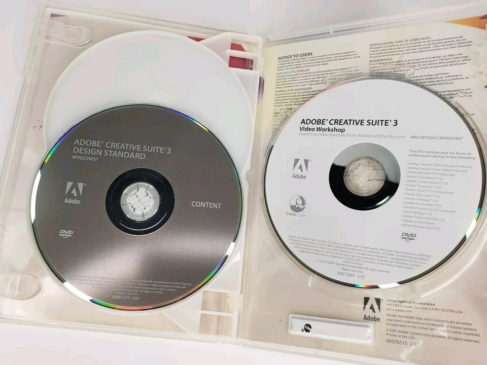 Adobe Creative Suite 3 Design Standard Windows W/ Serial Number Foto 3 de 3