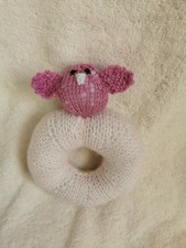 Little pink bird rattle toy