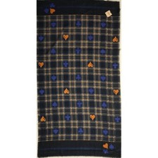 LIU JO SCIARPA FOULARD STOLA  DONNA CHECK BRENTA LUREX BLU