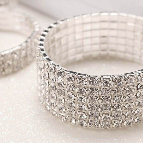 Fashion Multilayer Crystal Stretch Shine Bracelets for Women - Foto 3 di 16