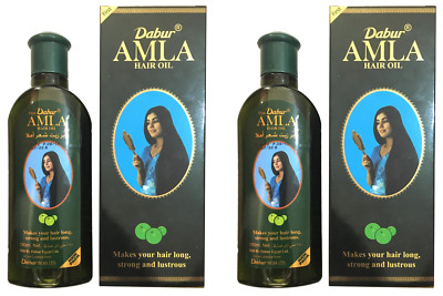 2 x 180ml. Dabur Amla Hair Oil - Makes your Hair Long, Strong and Lustrous