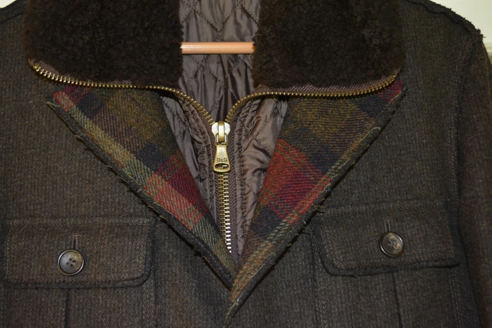 Dolce & Gabbana Wool Tweed Sherpa Field Jacket - size 48 EU / 38 US - Image 3 of 4